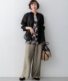 23区 【先行予約】ブライトカルゼ ワイド パンツ