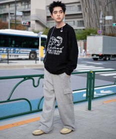 WEGO 【ユニセックス着用ITEM/MLサイズ展開】シャギーグラフィックプルオーバー