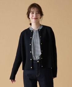 ANY 【UVカット・洗濯機可】クロップド丈スナップカーディガン