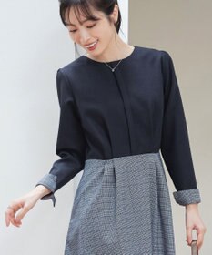 Tiaclasse 【洗える】チェックドッキングワンピース