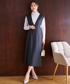 ANY SIS 【洗える】タイト ジャンパースカート