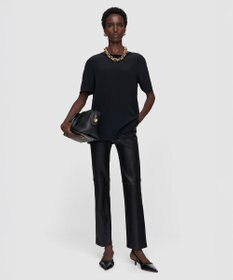 JOSEPH 【FOUNDATIONS】クレープ ド ソワ　シルクTシャツ NEW RUBIN