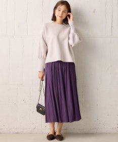 組曲 L 【秋色追加！大人気定番アイテム】ギャザーライトデシン パンツ