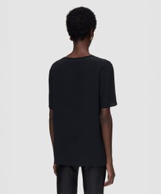 JOSEPH 【FOUNDATIONS】クレープ ド ソワ　シルクTシャツ NEW RUBIN