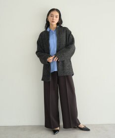 YECCA VECCA 金釦アクセントベルトワイドパンツ