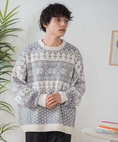 WEGO ベロアモール総柄プルオーバー