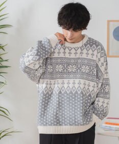 WEGO ベロアモール総柄プルオーバー