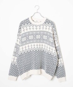 WEGO ベロアモール総柄プルオーバー