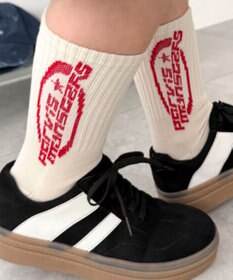 WEGO オーバルロゴデザインソックス