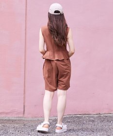 Feroux 【接触冷感・UVカット・吸水速乾】ラッシュガードペプラム オールインワン