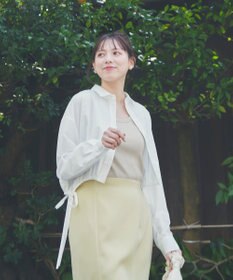 Feroux 【洗える】ショート丈ドロスト シャツ