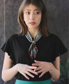 Tiaclasse 【洗える】フリル袖ポンチプルオーバー