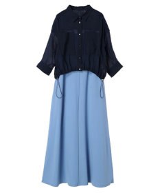 YECCA VECCA 【2点SET】シアーシャツ×Aラインキャミワンピース