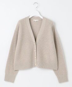 自由区 【洗える】ウールカシミヤブレンドラメスパンコールニット カーディガン