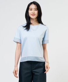 J.PRESS LADIES S 【シーンレスに活躍】コットンスムース シアーデザイン カットソー