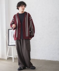 WEGO ルーズフィット総柄カーディガン