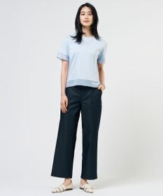 J.PRESS LADIES S 【シーンレスに活躍】コットンスムース シアーデザイン カットソー