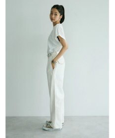 CRAFT STANDARD BOUTIQUE 【ユニセックス】ホワイトデニム2タックワイドテーパードパンツ