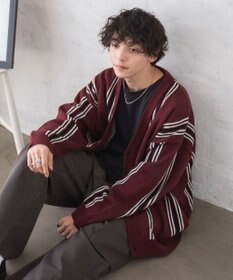 WEGO ルーズフィット総柄カーディガン