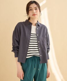 ANY 【手洗い可能】ヨーロピアンリネンシャツブラウス