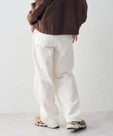 CRAFT STANDARD BOUTIQUE 【ユニセックス】ホワイトデニム2タックワイドテーパードパンツ