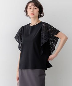23区 S 【先行予約】カットワークエンブロイダリー デザインスリーブ トップス