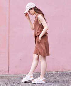 Feroux 【接触冷感・UVカット・吸水速乾】ラッシュガードペプラム オールインワン