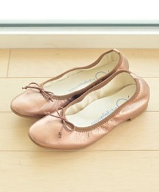 nouvelleRobe Oū サイズ追加【本革・高反発】Round ラウンドトゥ メタリックバレエシューズ