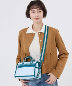 LeSportsac MINI DUFFEL CROSSBODY/スペクテイタークリアスカイ/ティール