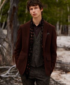 JOSEPH ABBOUD 【キングサイズ・軽量/ストレッチ/JAPANファブリック】 ミックス カラーツィード ジャケット