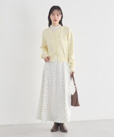 earth music&ecology サテンフレアスカート