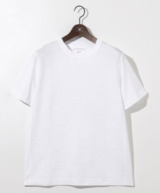 JOSEPH ABBOUD 【オーガニックコットン使用・日本製】JOEコットンサッカークルーネック Tシャツ ホワイト系