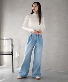 WEGO リブハイネックショートニット