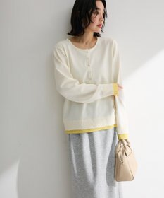 Green Parks ヘンリーネックレイヤードニットプルオーバー