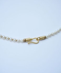 monshiro 【2WAY】ムーンストーンチャーム×ガラスパールロング ネックレス