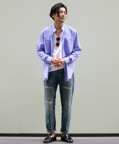 KASHIYAMA GIZA 100/2 バンドカラーシャツ