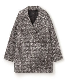 JOSEPH ウールツィード　ダブルブレステッドコート