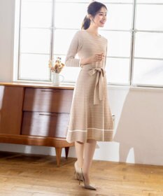 Tiaclasse L 【洗える】リップル編みニットワンピース