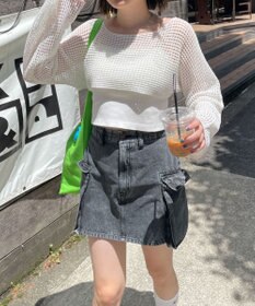 WEGO ラメショートニットプルオーバー