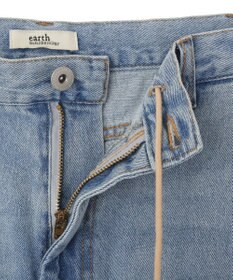earth music&ecology サイドタックスーパーワイドデニムパンツ