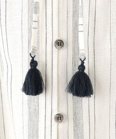 23区 L 【SLOW/一部店舗限定】ストライプエンブロイダリー ブラウス