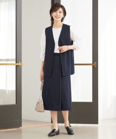 J.PRESS LADIES 【洗える】Hari-Puru jersey ジレ