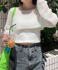 WEGO ラメショートニットプルオーバー