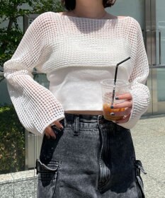 WEGO ラメショートニットプルオーバー