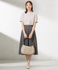 J.PRESS LADIES S 【洗える】ドビー強撚ストライプ 前開き ブラウス