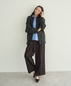 YECCA VECCA 金釦アクセントベルトワイドパンツ