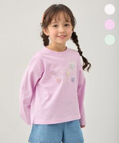 ANY KIDS 【綿100%】ロゴプリント 長袖Tシャツ