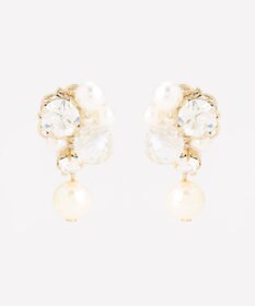 ANY SIS ドロップパール調ジュエル イヤリング