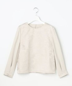 自由区 L 【カタログ掲載・セットアップ対応】フラワーオパールプリントブロッキング ブラウス