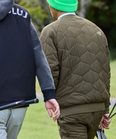 PW CIRCULUS 【3層レイヤー構造ボンディング×中綿キルティング】【MEN】中綿プルオーバー ゴルフ